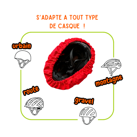 Couvre casque imperméable et réfléchissant