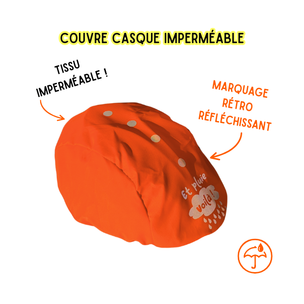 Couvre casque imperméable - Vasi'Tufrizz Orange