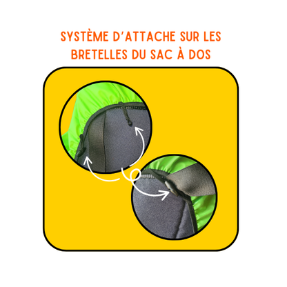 Couvre-sac imperméable - Et pluie voilà (rouge)