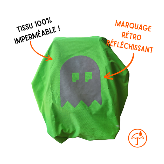 Couvre-sac imperméable - Fantôme (vert)