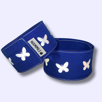Duo serre-pantalon - Bleu - Choisis ton motif réfléchissant