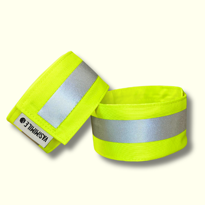 Duo serre-pantalon - Jaune - Choisis ton motif réfléchissant