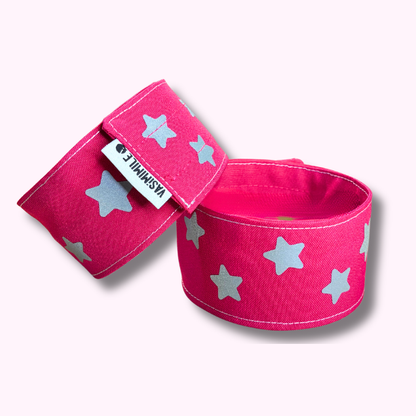 Duo serre-pantalon - Rose - Choisis ton motif réfléchissant