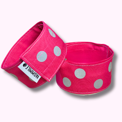 Duo serre-pantalon - Rose - Choisis ton motif réfléchissant