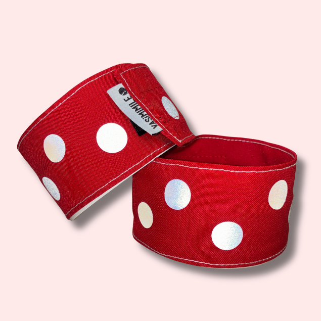 Duo serre-pantalon - Rouge - Choisis ton motif réfléchissant