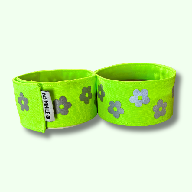Duo serre-pantalon - Vert - Choisis ton motif réfléchissant