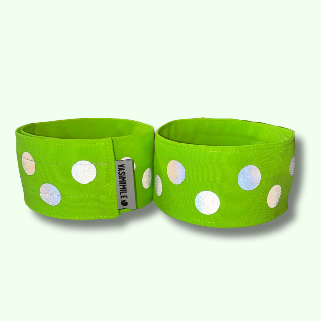 Duo serre-pantalon - Vert - Choisis ton motif réfléchissant