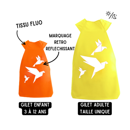 Pack cocottes - 1 gilet adulte et 1 gilet enfant