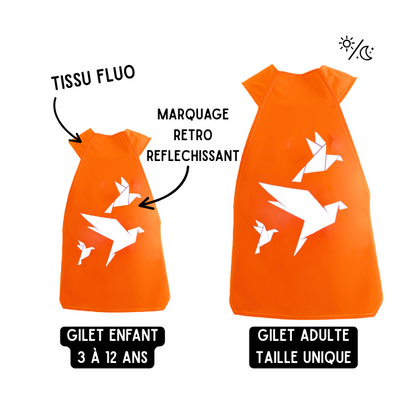 Pack cocottes - 1 gilet adulte et 1 gilet enfant