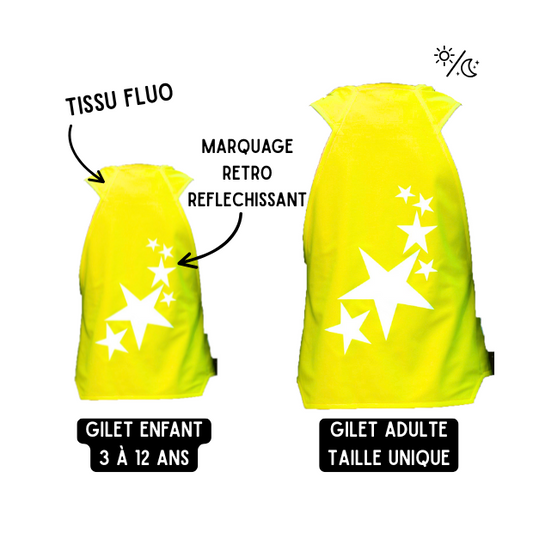 Pack étoiles - 1 gilet adulte et 1 gilet enfant