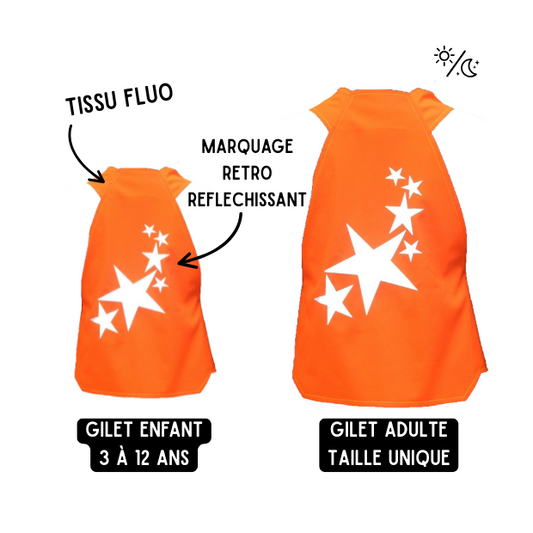 Pack étoiles - 1 gilet adulte et 1 gilet enfant