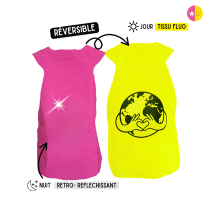 Gilet fluo réversible - Travel Love earth