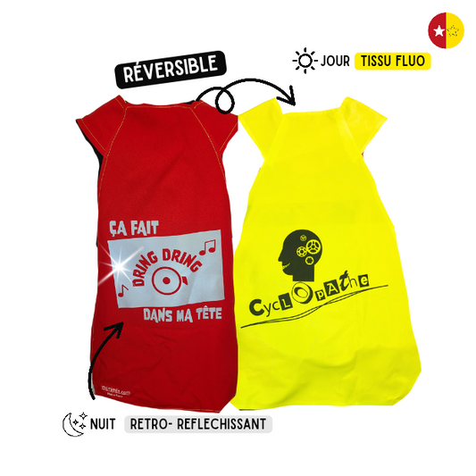 Gilet fluo réversible - Dring Cyclopathe