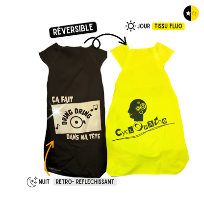 Gilet fluo réversible - Dring Cyclopathe