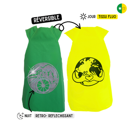 Gilet fluo réversible - Travel Love earth