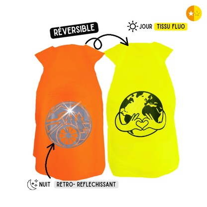 Gilet fluo réversible - Travel Love earth