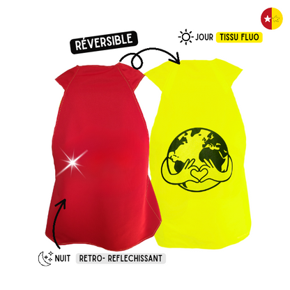 Gilet fluo réversible - Travel Love earth