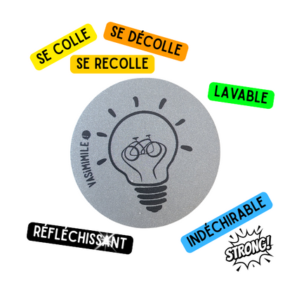 Sticker réfléchissant repositionnable et indéchirable - Ampoule
