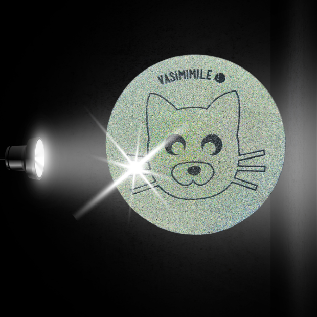 Sticker réfléchissant repositionnable et indéchirable - Chat