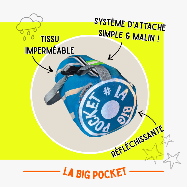Sacoche guidon 2 en 1 - Rayures