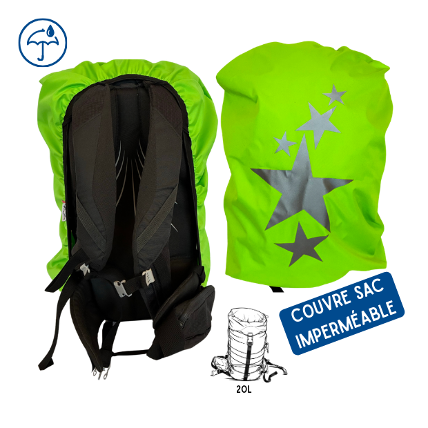 Couvre sac imperméable - Etoiles Vert