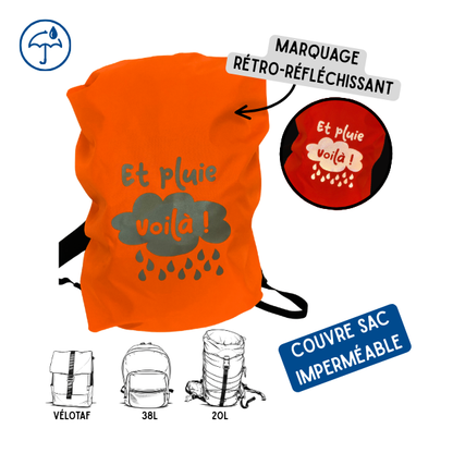 Couvre sac imperméable - Et pluie voilà !