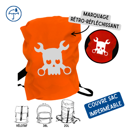 Couvre sac imperméable - Rider Orange