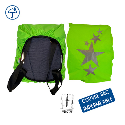 Couvre sac imperméable - Etoiles Vert