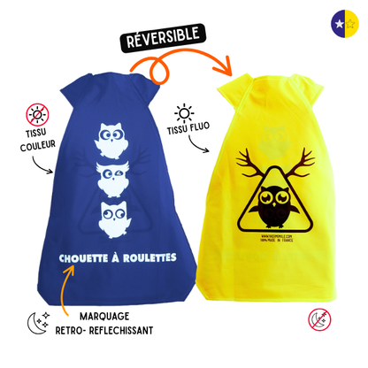 Gilet fluo réversible - Chouette à roulettes