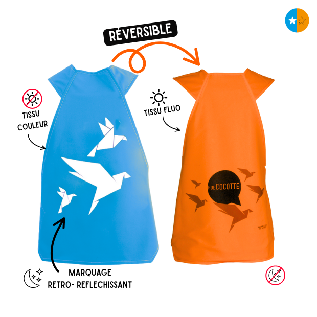 Gilet fluo réversible - Hue Cocotte