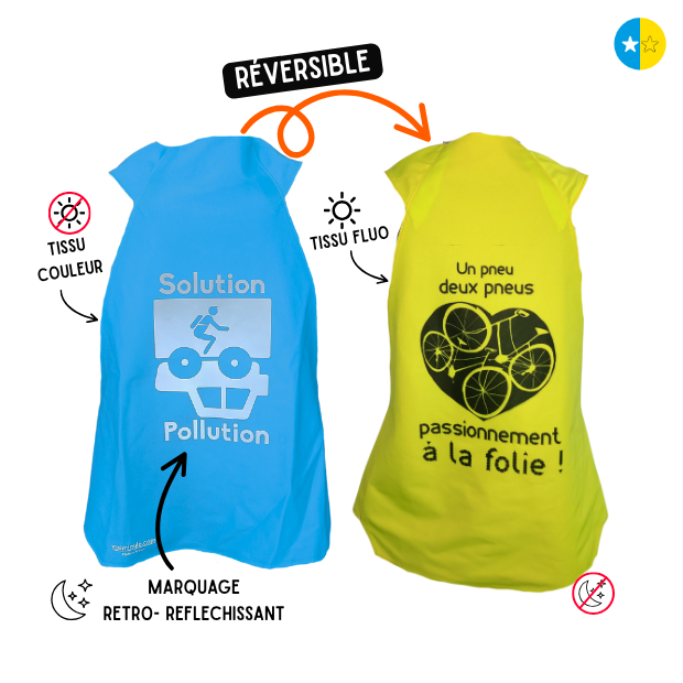 Gilet fluo réversible - Solution & Coeur
