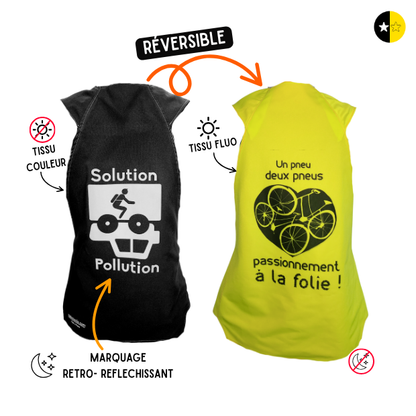 Gilet fluo réversible - Solution & Coeur