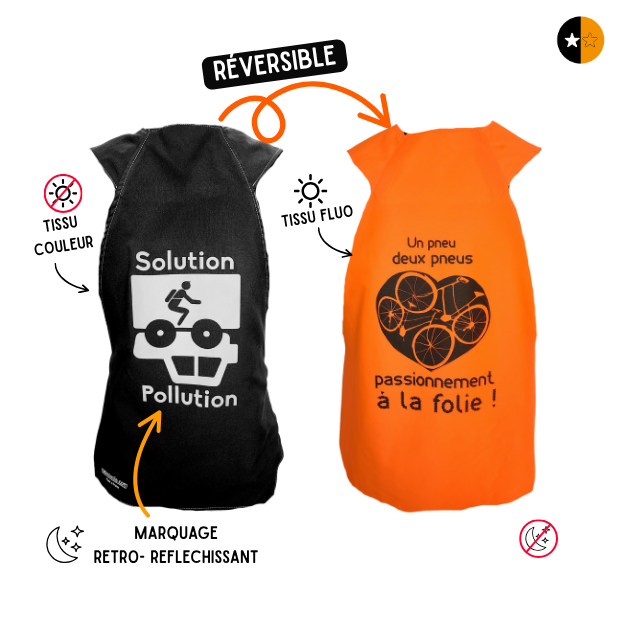 Gilet fluo réversible - Solution & Coeur