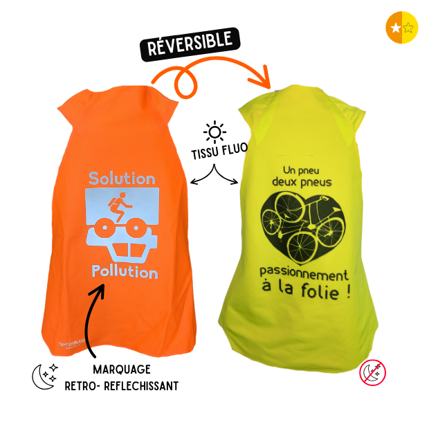 Gilet fluo réversible - Solution & Coeur