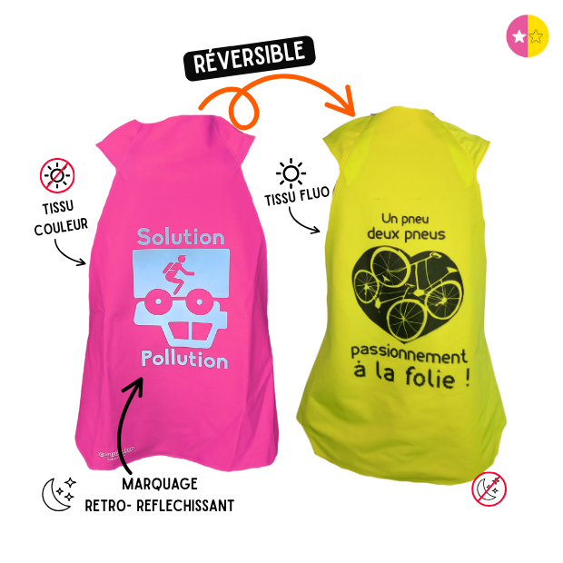 Gilet fluo réversible - Solution & Coeur