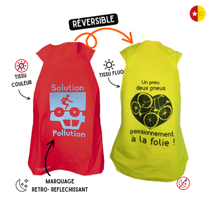 Gilet fluo réversible - Solution & Coeur