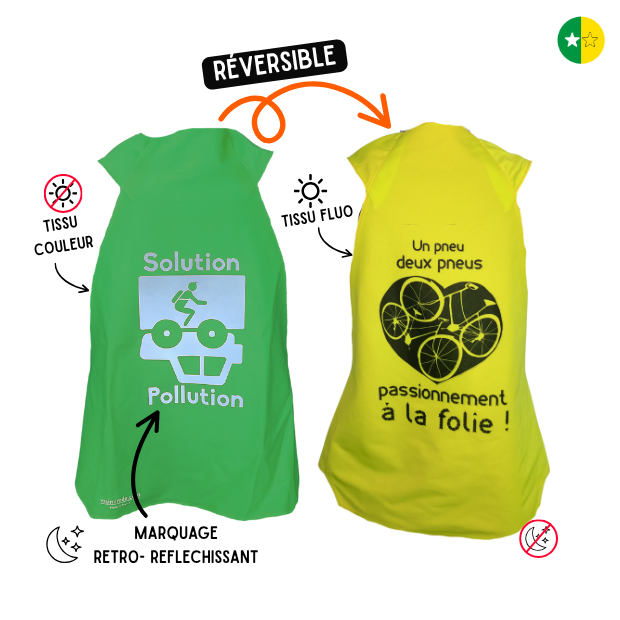 Gilet fluo réversible - Solution & Coeur