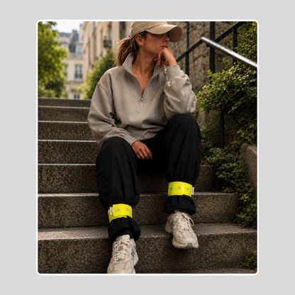 Duo serre-pantalon - Bleu - Choisis ton motif réfléchissant